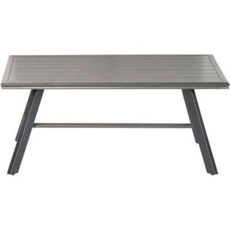 ALMO FULFILLMENT SERVICES LLC Hanover All-Weather Commercial-Grade Aluminum Slat-Top Coffee Table CMCOFTBL-GM
